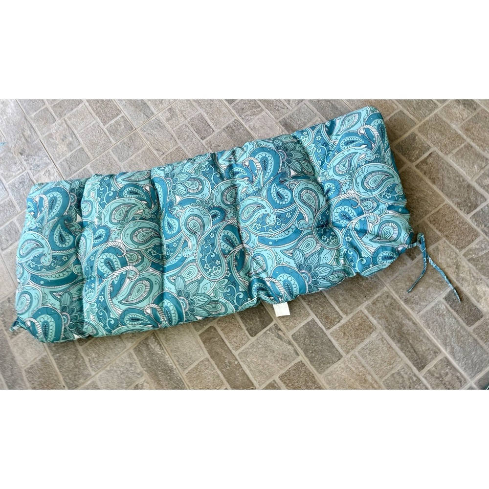 Paisley Indoor/Outdoor Sofa/Loveseat/ Bench Swing Cushion with Ties, 44" x 19"